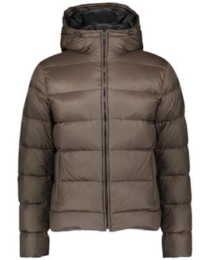 Fay Double-Zip Hooded Down Jacket - Brown