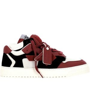 Off-White c/o Virgil Abloh Suede-Panelled Trainers - Red