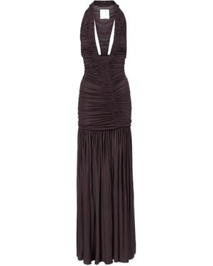 Christopher Esber Pleated Backless Dress - Purple