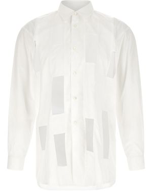 Comme des Garçons Comme Des Garçons Homme Plus Geometric Cut-Out Oversized Shirt - White