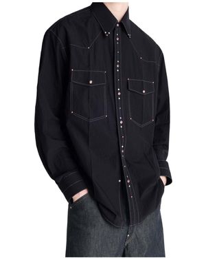 Lemaire Studded Pocket Shirt - Blue