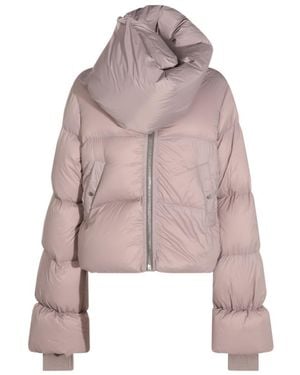 Rick Owens High Collar Puffer Down Jacket - Pink