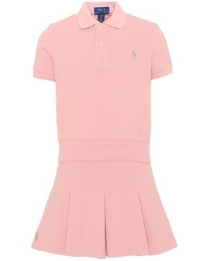 Ralph Lauren Two-Piece Set Including Short-Sleeved Polo Shirt And Skirt - Pink
