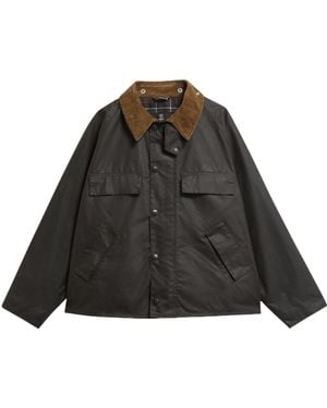 Barbour Pocket Transport Waxed Cotton Jacket - Black