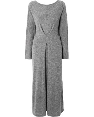 Proenza Schouler Pleated Bouclé Midi Dress - Gray