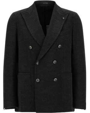 Tagliatore Double-Breasted Blazer - Black