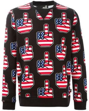 Moschino Printed Long-Sleeved Jumper - Red