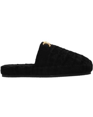 Versace Round Head Slippers - Black