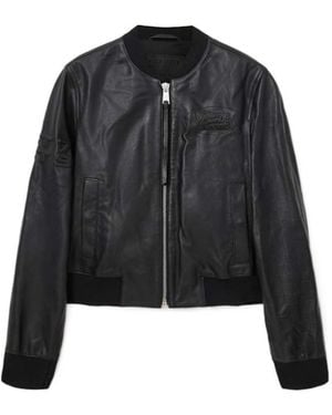 AllSaints Williams X Orten Long-Sleeved Leather Jacket - Black