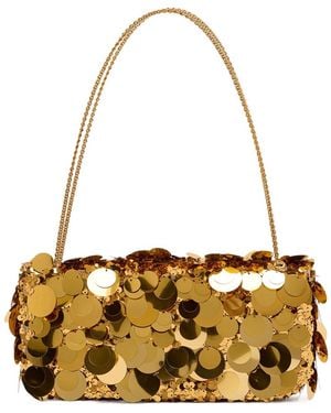 Rabanne Embellished Metallic Leather Shoulder Bag