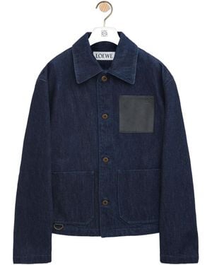 Loewe Button-Up Denim Jacket - Blue