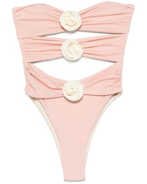 LaRevêche 3D Floral One-Piece Swimsuit - Pink