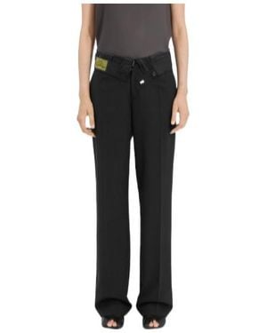 MM6 by Maison Margiela Reverse Waistband Trousers - Black