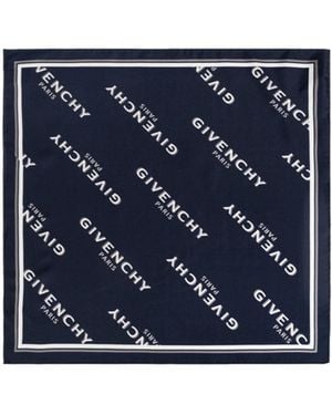Givenchy Monogram Square Scarf - Blue