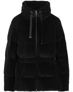 Herno Long-Sleeved Hooded Cotton Jacket - Black