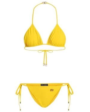 Dolce & Gabbana Triangle Bikini - Yellow