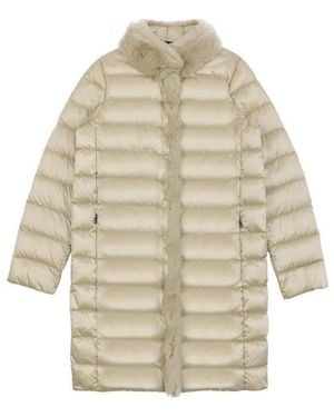 Weekend by Maxmara Logo Quilted Down Jacket - Natural