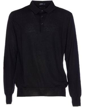 Hōsio Long-Sleeve Polo Shirt - Blue