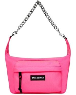 Balenciaga Raver Medium Chained Shoulder Bag - Pink