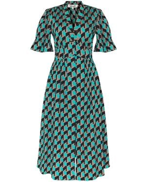Diane von Furstenberg Erica Midi Dress - Green