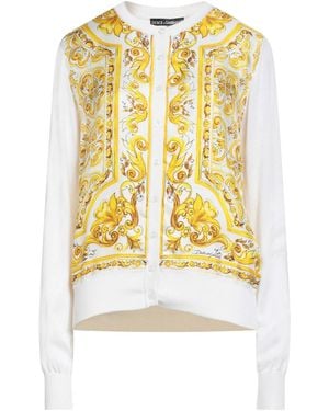 Dolce & Gabbana Multi-colour Satin Knit Top - Yellow