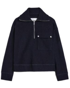 Jil Sander Felted Sweatshirt - Blue