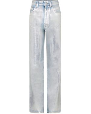 Rabanne Mid-Rise Straight-Leg Jeans - Gray