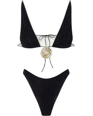 Oséree Oséree Lurex Spiral Detail Bikini - White