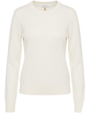 Patrizia Pepe Crew-Neck Long-Sleeve Sweater - White