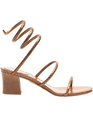 Rene Caovilla 55Mm Cleo Sandals - Metallic