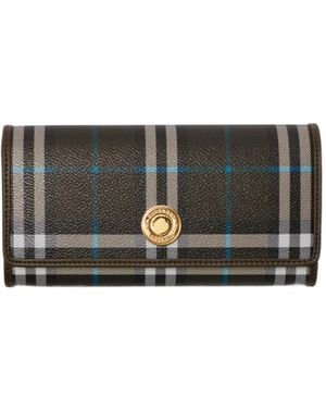 Burberry Chequered Wallet - Black