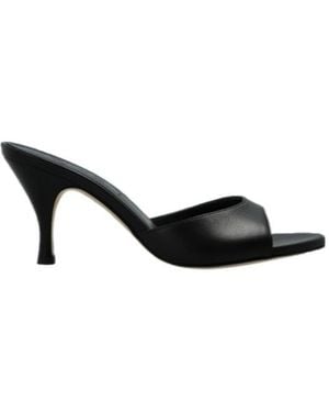 Aeyde Samia Heeled Mules - Black