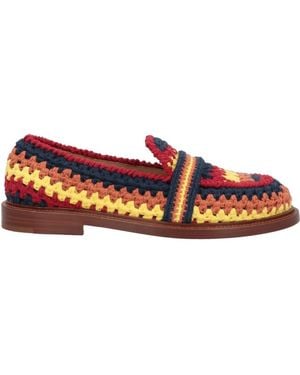 Chloé Colorful Knitted Slip-On Shoes - Red