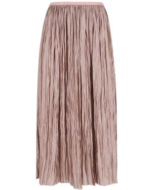 Roberto Collina Plisse Midi Skirt - Pink