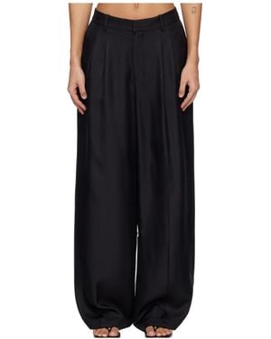 Lisa Yang Pleated Straight-Leg Pants - Black