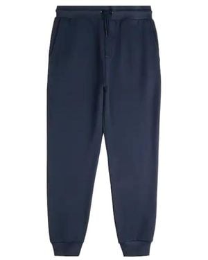 Fay Drawstring Cuffed Joggers - Blue