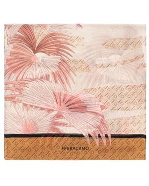 Ferragamo Ferragamo Patterned Print Scarf - Pink