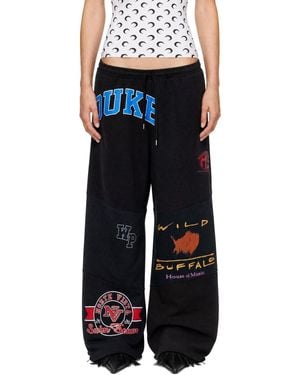 Marine Serre Graphic Printed Jersey Joggers - Black