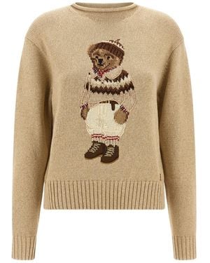 Polo Ralph Lauren Polo Bear Rollneck Jumper - Natural