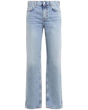 TOTEME Low Rise Straight Cotton Denim Jeans - Blue