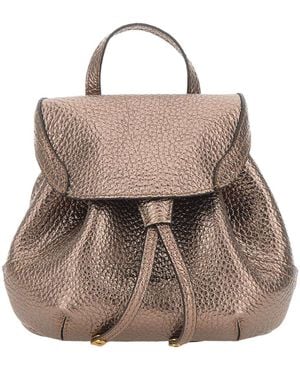 Gianni Chiarini Violette Hammered Leather Backpack - Brown