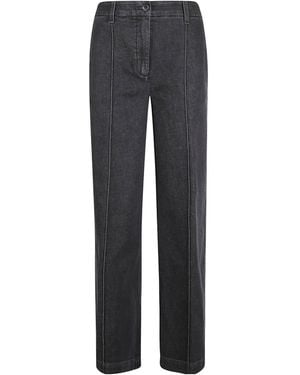 Eleventy Tailored Straight-Leg Pants - Gray