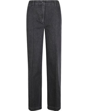 Eleventy Tailored Straight-Leg Pants - Gray
