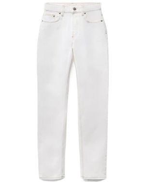 Versace High-Waist Tapered-Leg Jeans - White