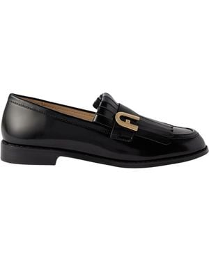 Furla Tassel Loafers - Black