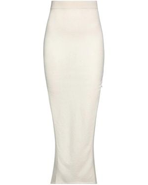 Rick Owens Cashmere Knit Midi Skirt - White