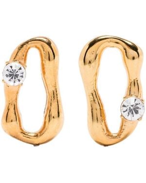 forte_forte Butterfly Button Earrings - Metallic