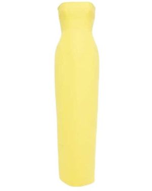 Emilia Wickstead Laelia Floral Jacquard Maxi Dress - Yellow