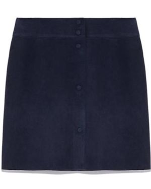 Yves Salomon Mini Skirt - Blue