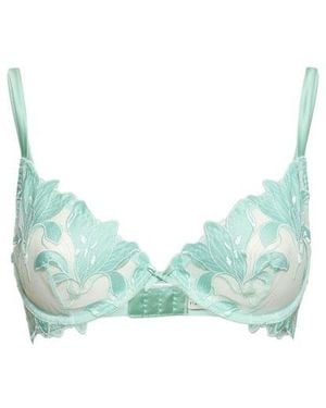 Fleur du Mal Lily Embroidered Bra - Blue